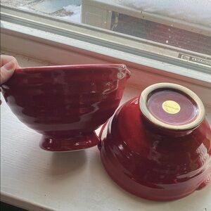 Williams-Sonoma Red Ceramic Bowls